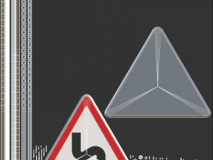 Sinais de tr&acirc;nsito Modelo 3D