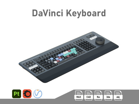 Blackmagic Design DaVinci Keyboard 3D 模型