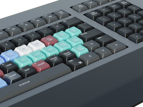 Blackmagic Design DaVinci Keyboard 3Dモデル