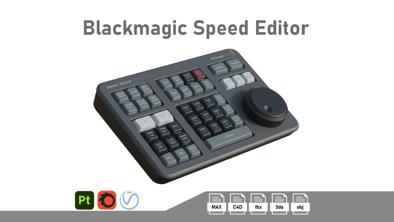 Blackmagic Speed editor 3D Model .c4d .max .obj .3ds .fbx .stl .blend 