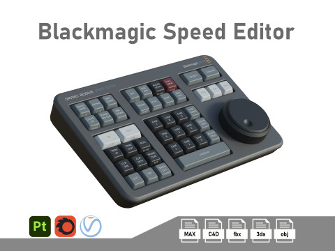 Blackmagic Speed editor 3D 模型