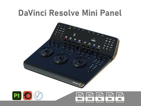 Davinci Resolve Mini Panel 3D 模型