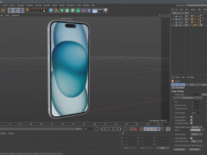 Apple iPhone 15 blue 3D 모델