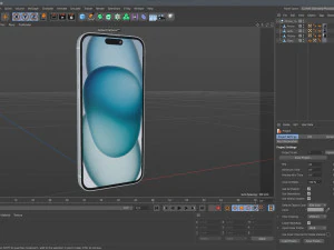Apple iPhone 15 blue 3D Model