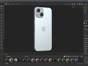 Apple iPhone 15 blue 3D Model