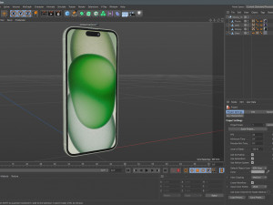 Apple iPhone 15 green 3D 模型