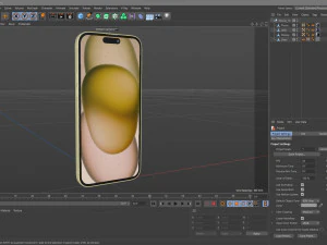Apple iPhone 15 yellow 3D Model