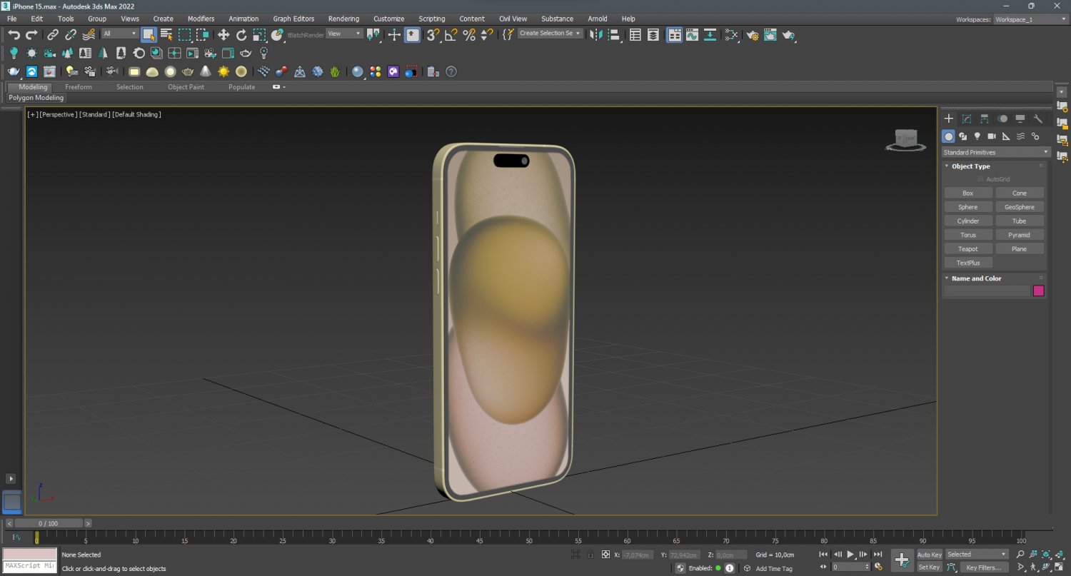 Apple IPhone 15 Yellow 3D Модель In Телефоны 3DExport