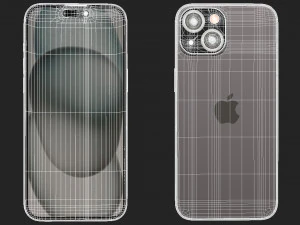 Apple iPhone 15 yellow 3D Model
