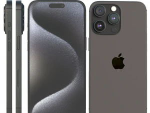 Apple iPhone 15 Pro Black Titanium 3D Model