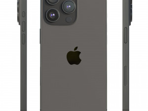 Apple iPhone 15 Pro Black Titanium Modello 3D