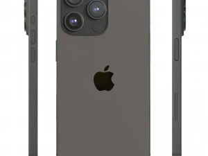 Apple iPhone 15 Pro Black Titanium 3D Model
