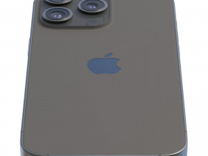 Apple iPhone 15 Pro Black Titanium Modello 3D