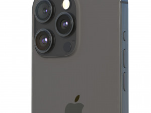 Apple iPhone 15 Pro Black Titanium Modello 3D