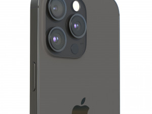 Apple iPhone 15 Pro Black Titanium Modello 3D
