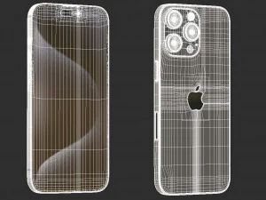 Apple iPhone 15 Pro Black Titanium 3D Model