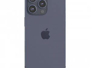 Apple iPhone 15 Pro Blue Titanium 3D Model