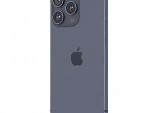 Apple iPhone 15 Pro Blue Titanium 3D Model