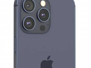 Apple iPhone 15 Pro Blue Titanium Modello 3D