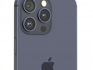 Apple iPhone 15 Pro Blue Titanium 3D Model