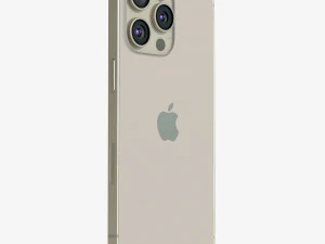 Apple iPhone 15 Pro Natural Titanium 3D Model