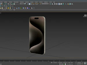 Apple iPhone 15 Pro Natural Titanium 3D Model