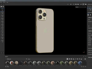 Apple iPhone 15 Pro Natural Titanium 3D Model
