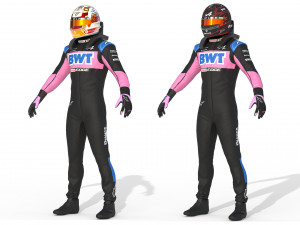 F1 Alpine Suit 2023 3D मॉडल