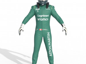 F1 Aston Martin Suit 2023 Modelo 3D
