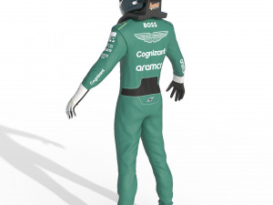 F1 Aston Martin Suit 2023 Modelo 3D