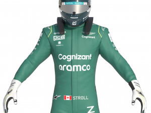 F1 Aston Martin Suit 2023 Modelo 3D