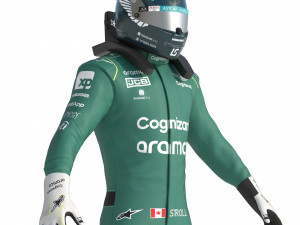 F1 Aston Martin Suit 2023 Modelo 3D