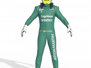 F1 Aston Martin Suit 2023 Modelo 3D