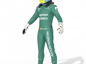 F1 Aston Martin Suit 2023 Modelo 3D