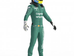 F1 Aston Martin Suit 2023 Modelo 3D