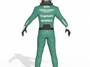 F1 Aston Martin Suit 2023 Modelo 3D