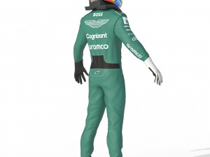 F1 Aston Martin Suit 2023 Modelo 3D