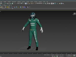 F1 Aston Martin Suit 2023 Modelo 3D