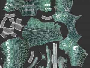 F1 Aston Martin Suit 2023 Modelo 3D