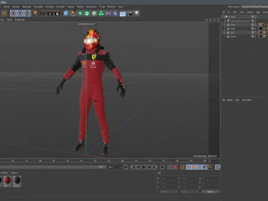 F1 Scuderia Suit 2023 3D Model