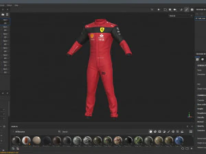 F1 Scuderia Suit 2023 3D Model