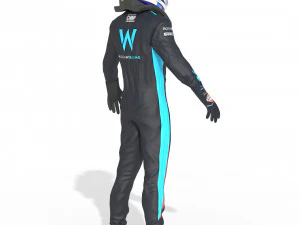F1 Williams Suit 2023 3D Model