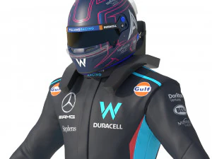 F1 Williams Suit 2023 3D Model