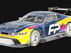 Ford-Mustang GT3 2024 3D Модель
