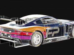 Ford-Mustang GT3 2024 3D Модель