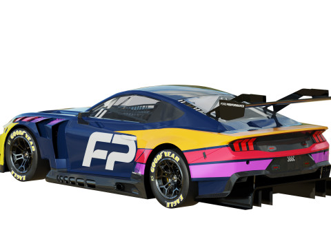 Ford-Mustang GT3 2024 3D Модель