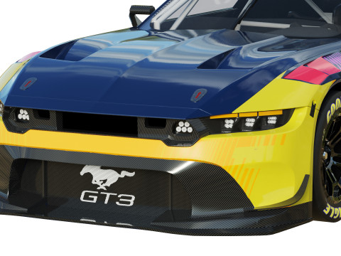 Ford-Mustang GT3 2024 3D Модель