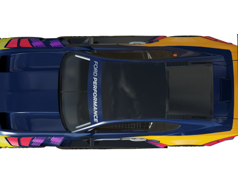 Ford-Mustang GT3 2024 3D Модель