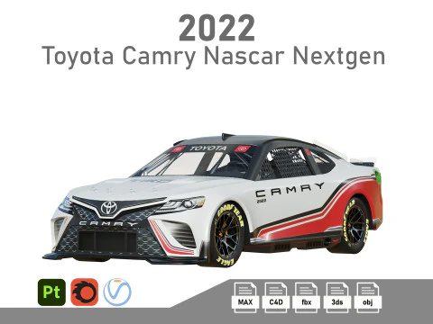 Toyota Camry Nascar Next Gen 2022 Modello 3D