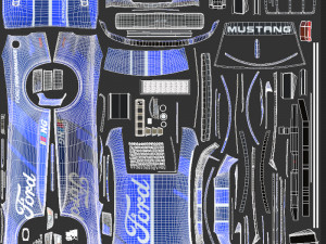 Mustang Nascar Nextgen 2022 3D Model
